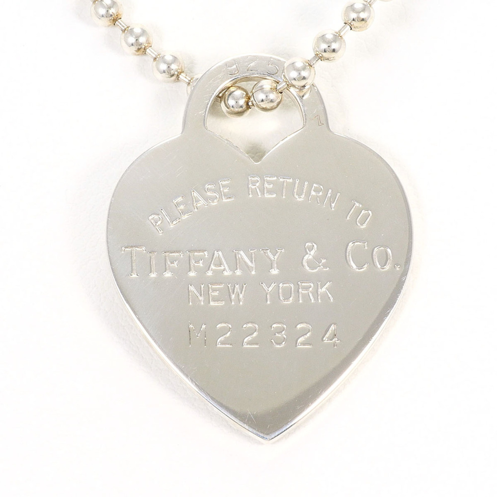 Tiffany & Co. Return to Heart Tag Silver Necklace, Total Weight 22.2g, 87cm, ...